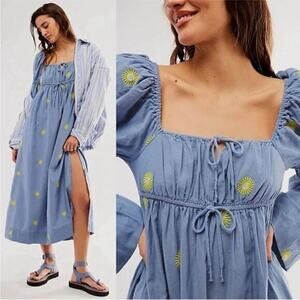 Free People Emory Maxi Dress Sz Large
